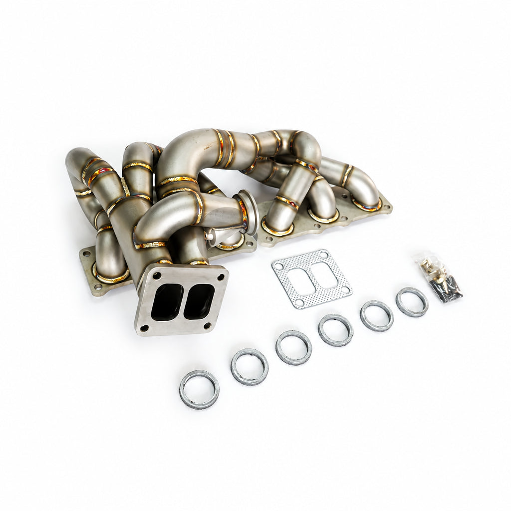 Top Mount N54 335i 135i 535i Single Turbo N54 Manifold T4 Divided With 44mm Wastegate Port